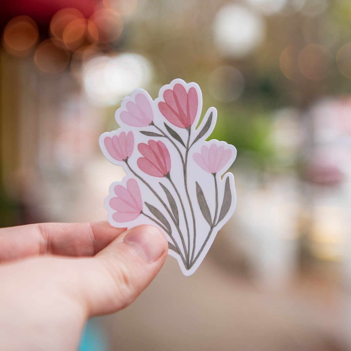 Watercolor flower stickers by Still Magnolia, featuring vibrant floral designs on adhesive stickers.