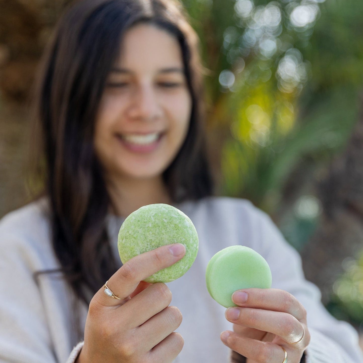 Eco-friendly conditioner bar from ZeroWasteStore.com with suds, natural ingredients, and sustainable packaging for eco-conscious hair care.