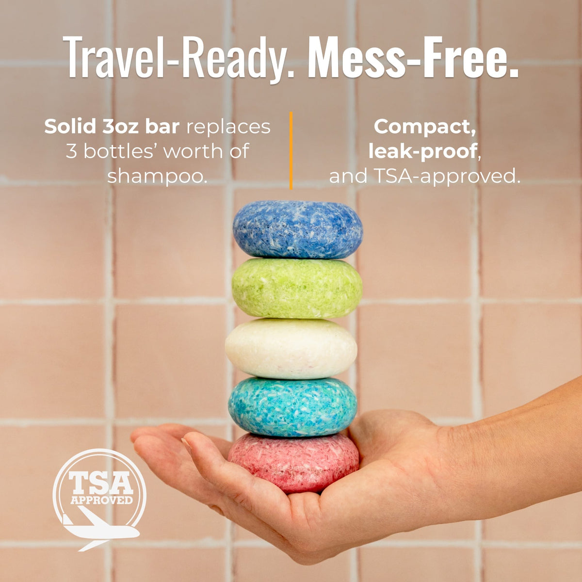 Travel-size Sunshine Shampoo Bar by ZeroWasteStore.com, TSA-approved eco-friendly shampoo bar with bright citrus scent