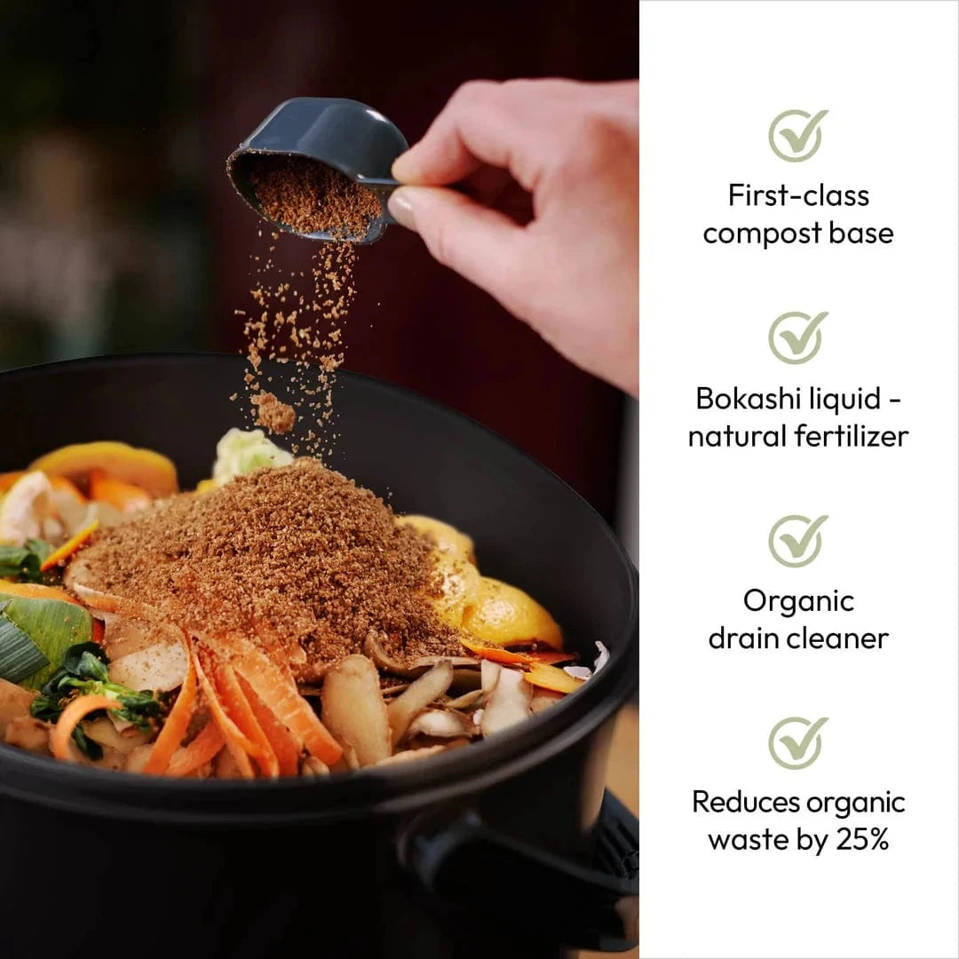 TeraGanix EM Premium Bokashi Compost Starter in 2 lb bag, organic fermentation starter for composting and eco-friendly waste recycling.