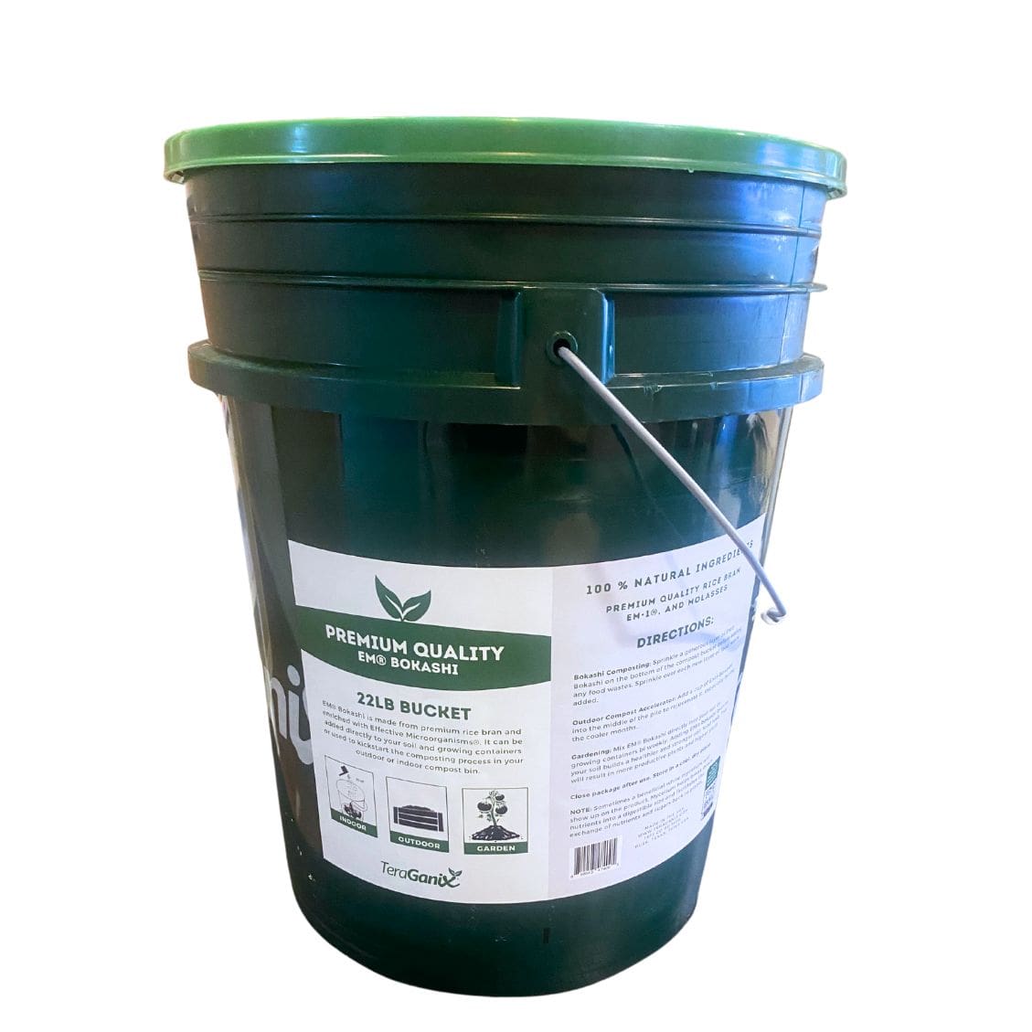 TeraGanix EM Premium Bokashi Compost Starter in 2 lb bag, organic fermentation mix for composting kitchen waste naturally