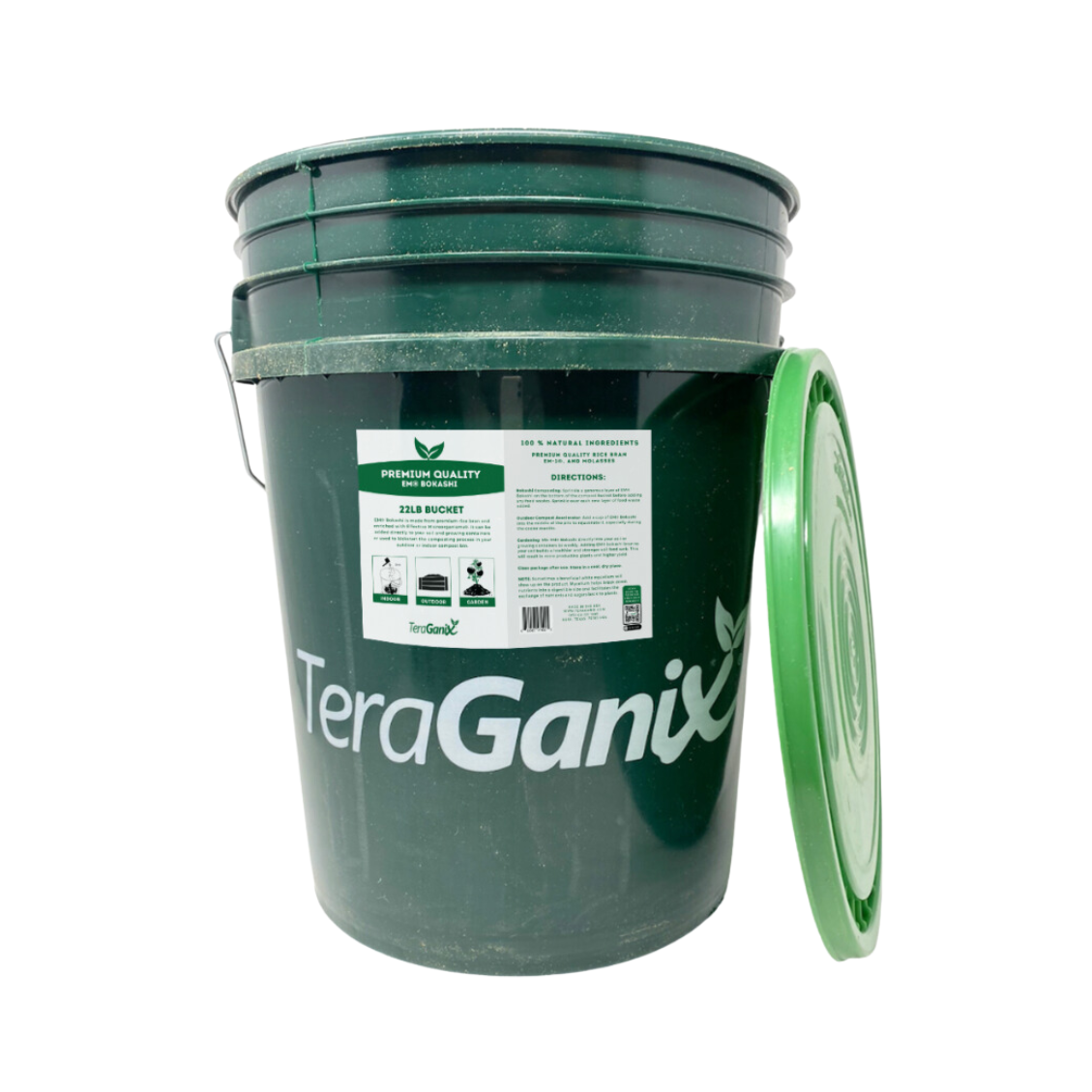 EM Premium Bokashi Bran from Teraganix Wholesale in a 2 lb bag, used for composting and fermentation.