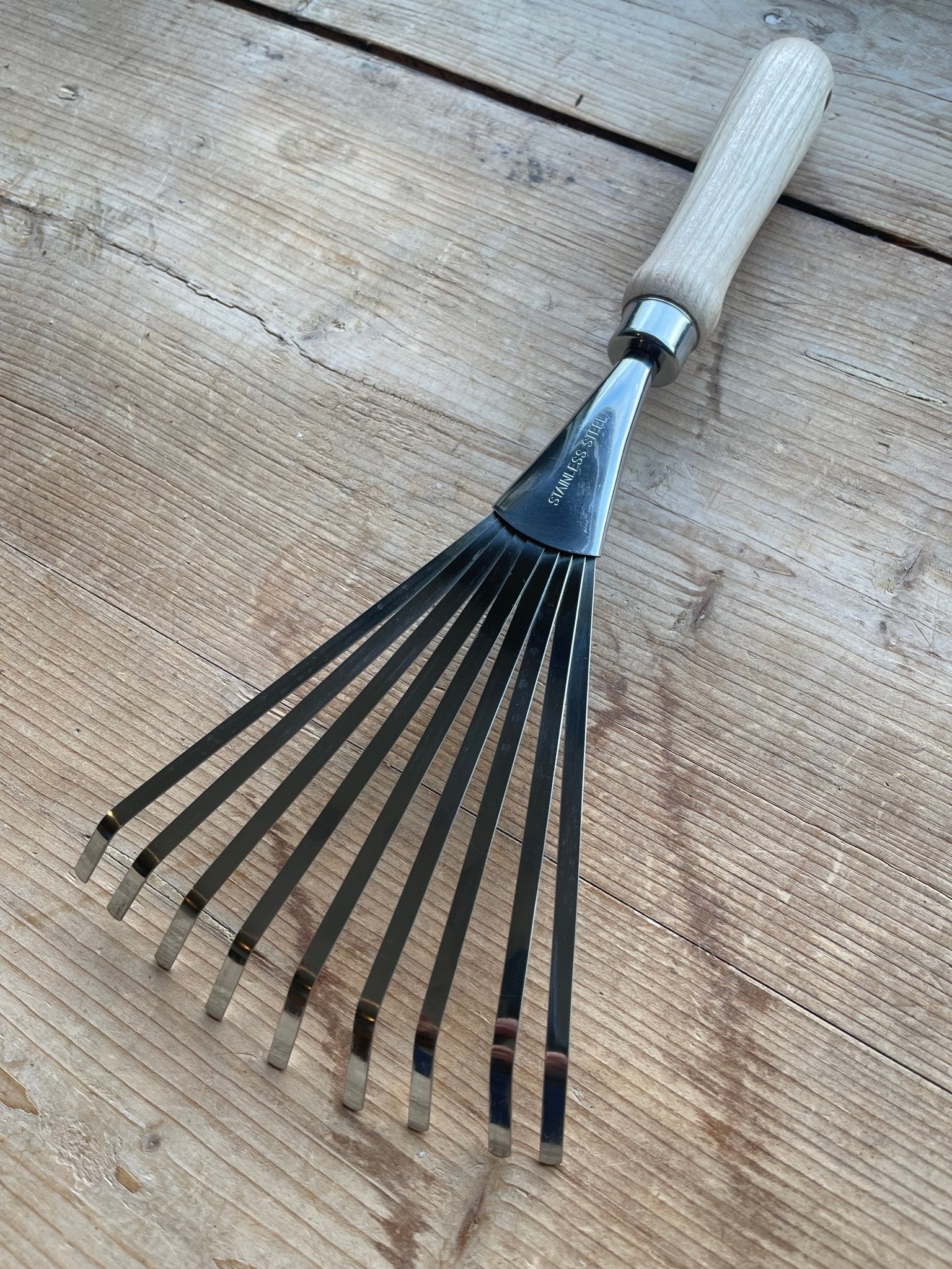 The Celtic Farm garden gift box with a burlap bag containing a unique garden tool set for gardening enthusiasts