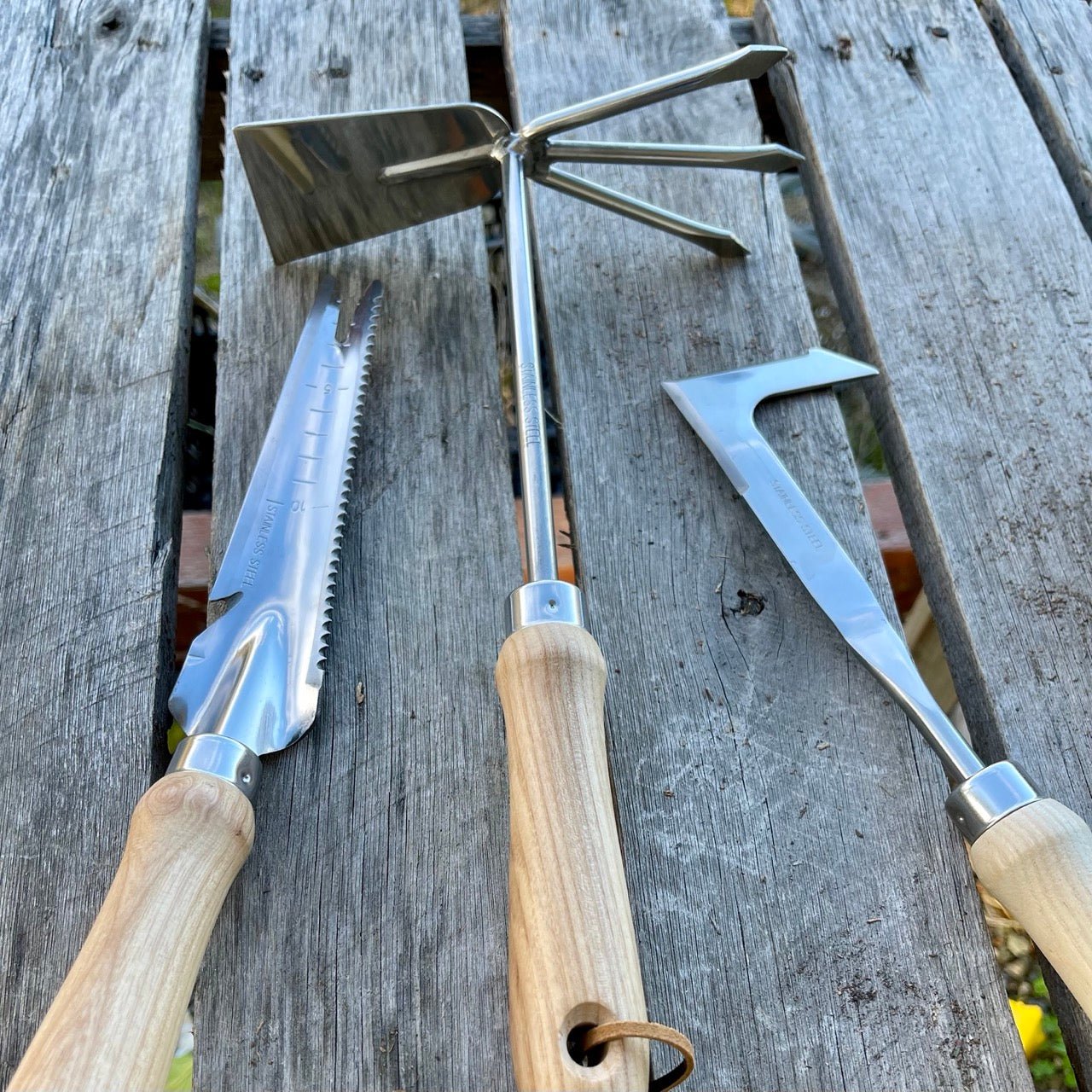 The Celtic Farm garden gift box featuring a unique garden tool set with two tools, perfect for gardening enthusiasts.