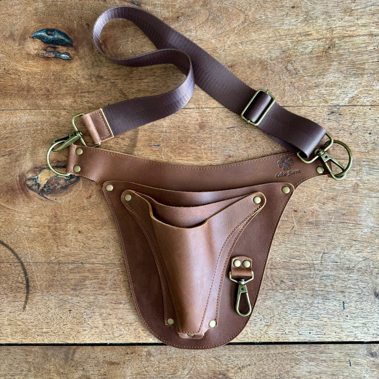Rose Gardener Gift Box with garden tool belt, rose gloves, belt, and pruners from The Celtic Farm, perfect for rose gardening.