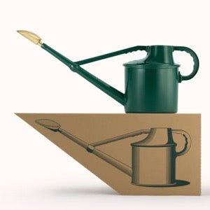 Dark green Haws Cradley Deluxe watering can by The Celtic Farm, featuring a traditional design for garden watering.