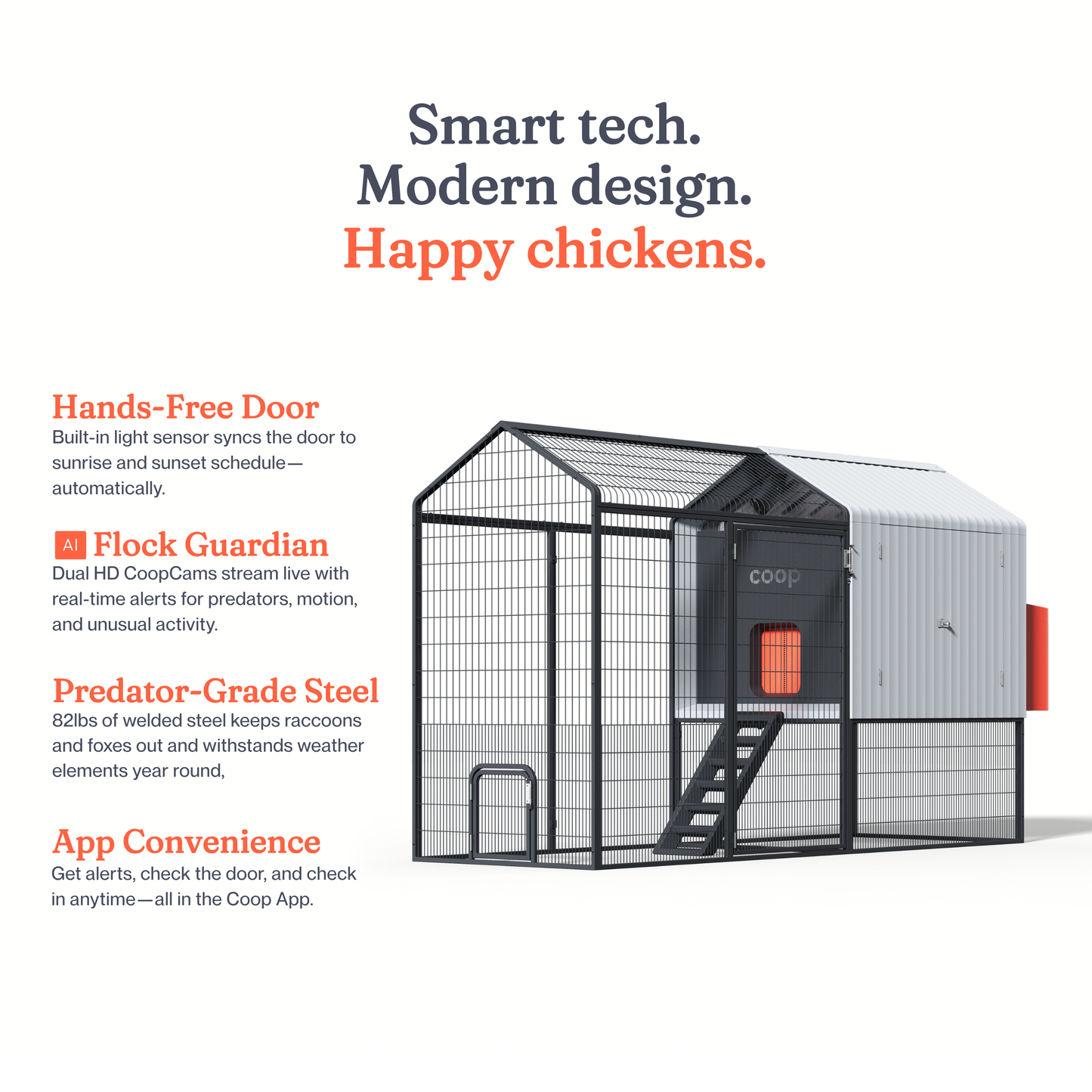 The Smart Coop Unlimited+ chicken coop with spacious design and free chicks, ideal for backyard poultry keeping.
