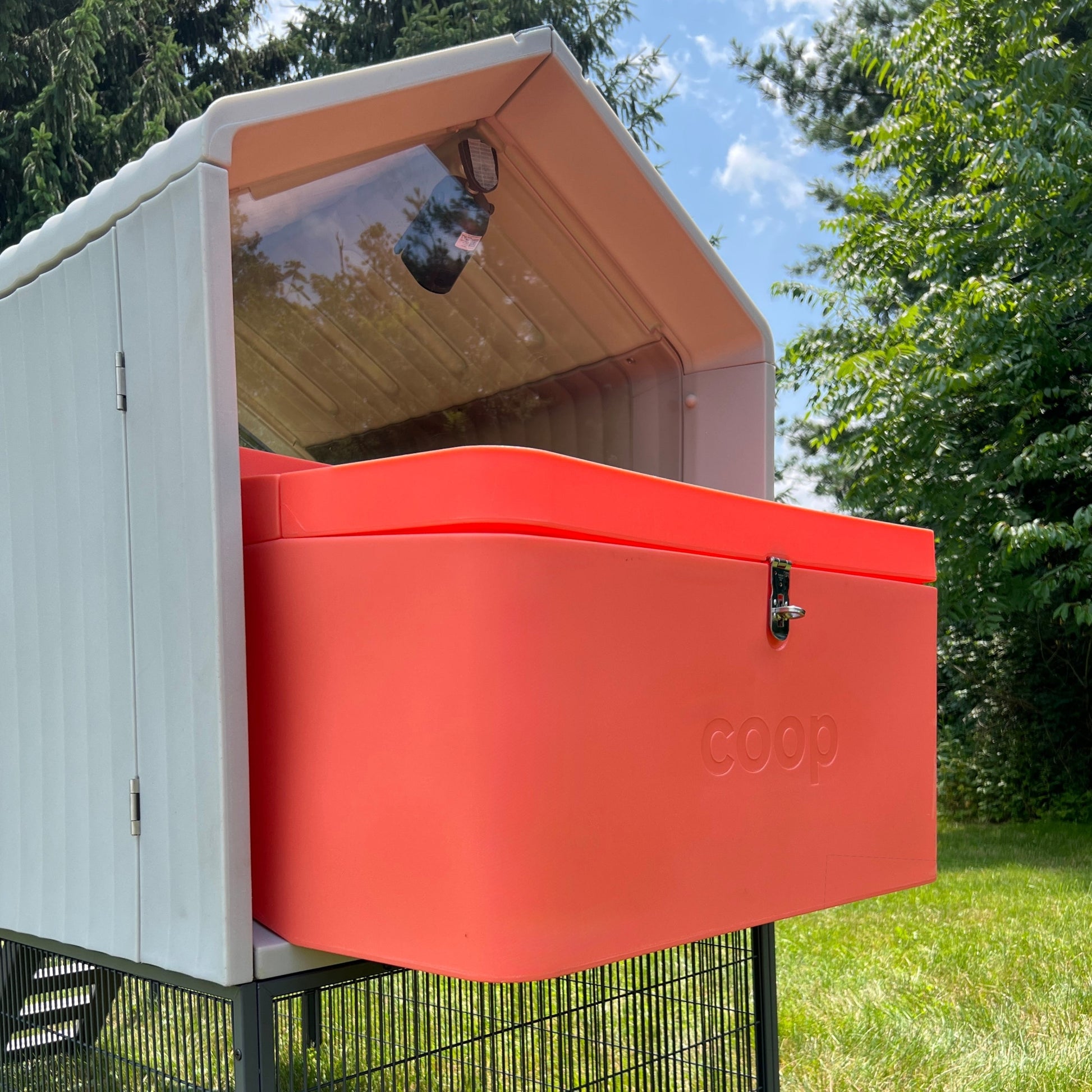 The Smart Coop chicken coop with spacious design and secure enclosure, suitable for raising chickens and protecting them from predators.