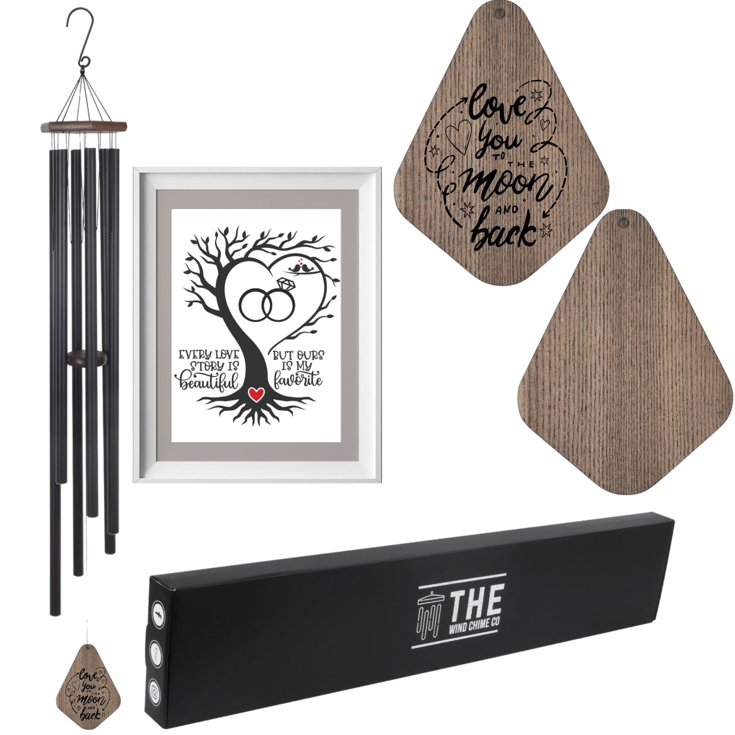 Large 55-inch deep tone memorial wind chime by The Wind Chime Co with church bell design, ideal for reflection or special occasions.