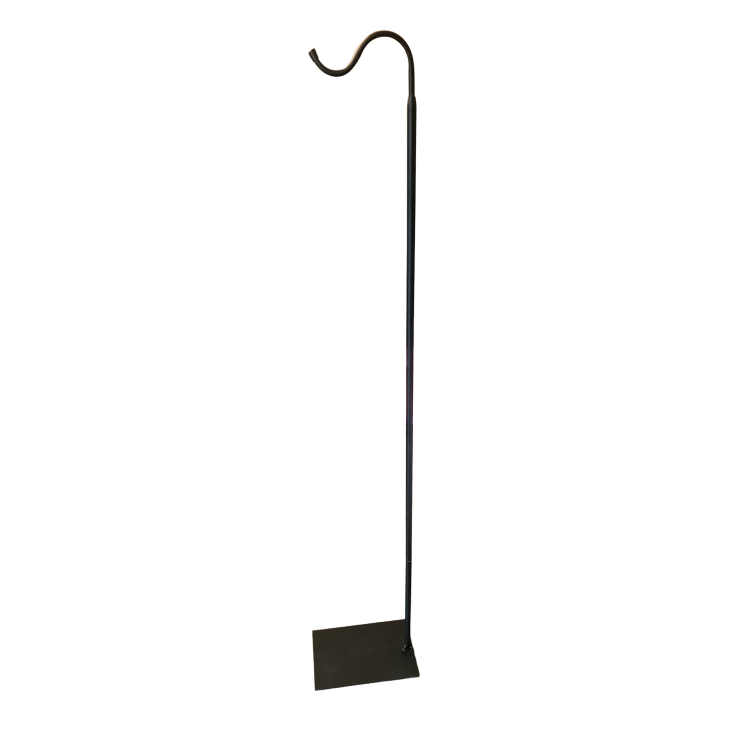 Heavy-duty 60-inch adjustable shepherd's hook floor stand for patio and garden from The Wind Chime Co, ideal for hanging decor or lighting.