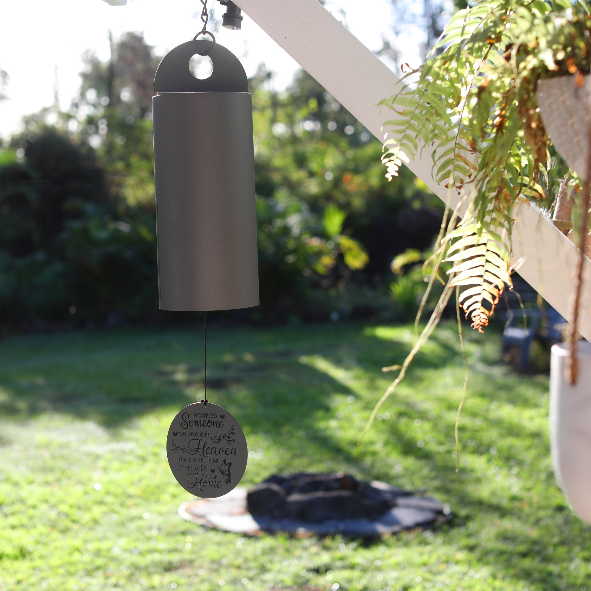 36-inch XL Serenity Memorial Wind Bell from The Wind Chime Co, featuring a peaceful design suitable for reflection or special occasions.