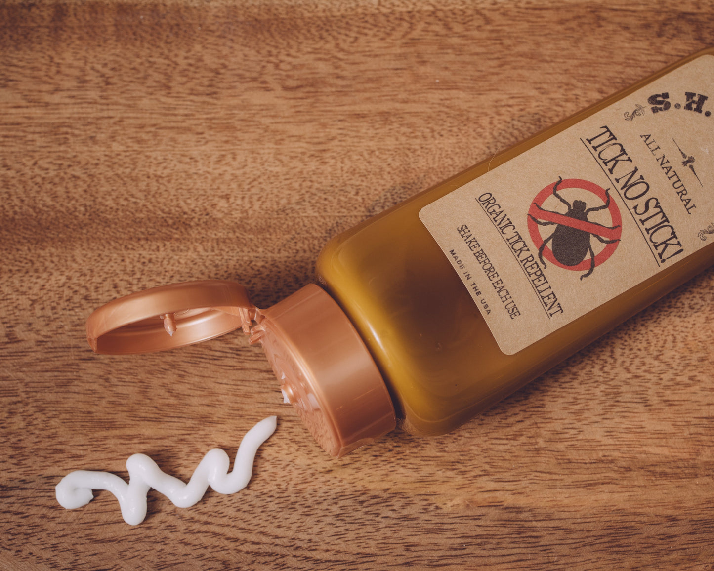 Tick-No-Stick DEET-free tick repellent stick by Sweet Harvest Farms, showing the portable, easy-to-use tick repellent product.