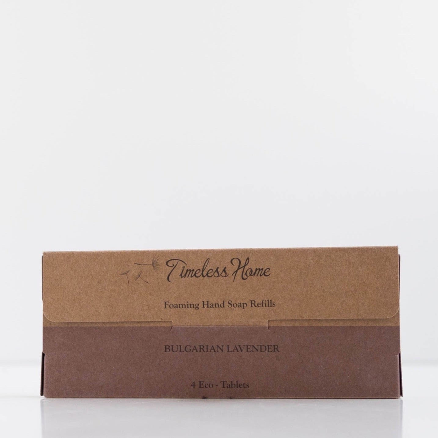 Timeless Organics Skin Care Eco Tab hand soap refill pack with Bulgarian lavender scent, eco-friendly and convenient for eco-conscious users.