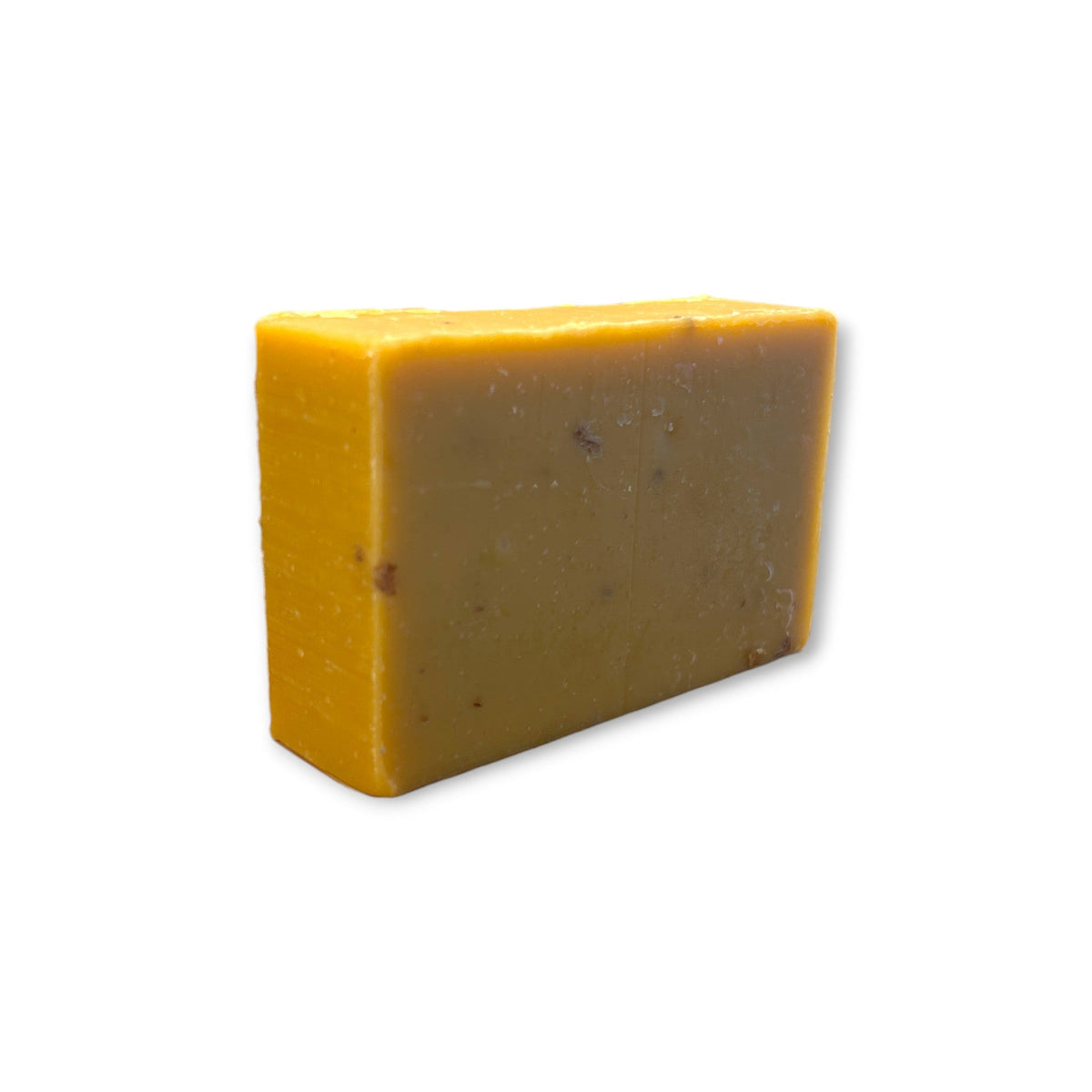 Refillism almond coconut soap bar with turmeric, natural personal care product, showing the textured soap with turmeric accents.