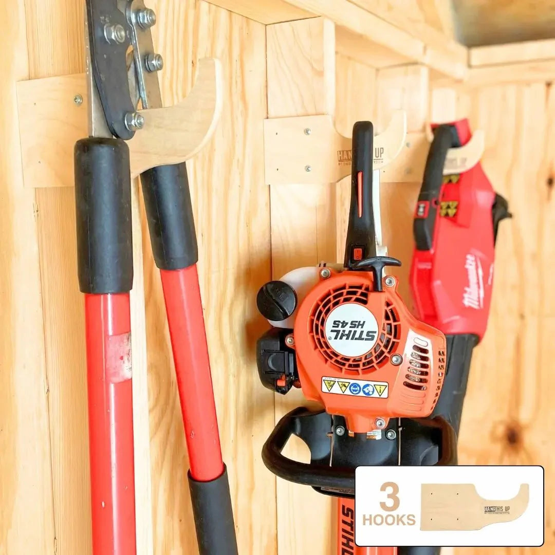 豪華園藝工具收納組－庭院工具架與棚屋收納系統