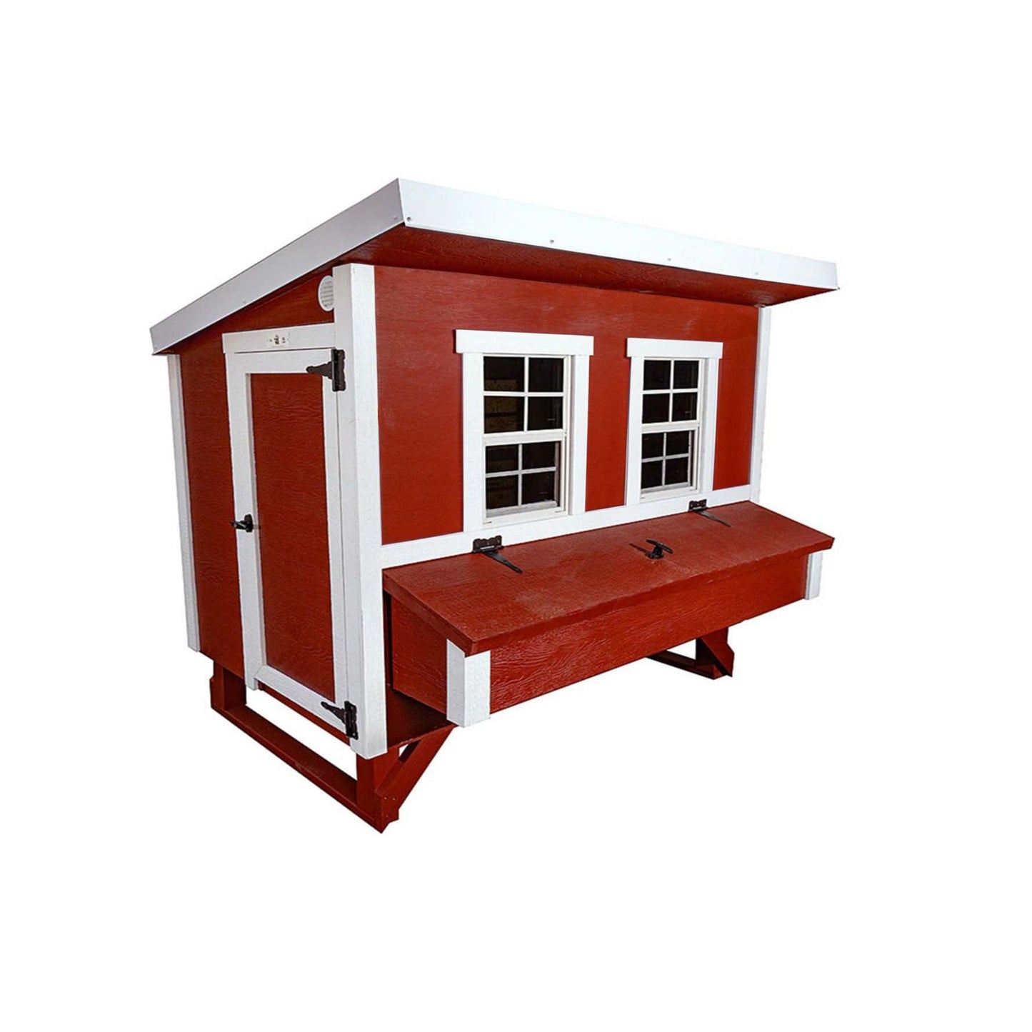 OverEZ large chicken coop with spacious design, suitable for up to 15 chickens, featuring durable wooden construction and secure fencing.