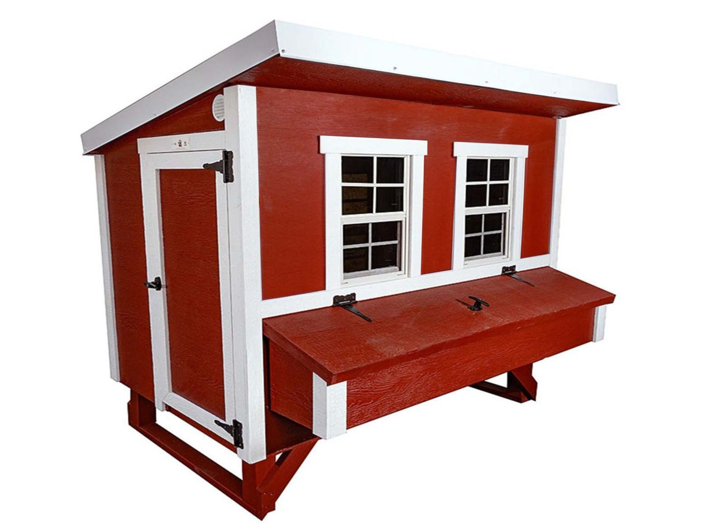 Large OverEZ Chicken Coop suitable for up to 15 chickens, featuring a spacious design and sturdy construction for outdoor poultry housing.