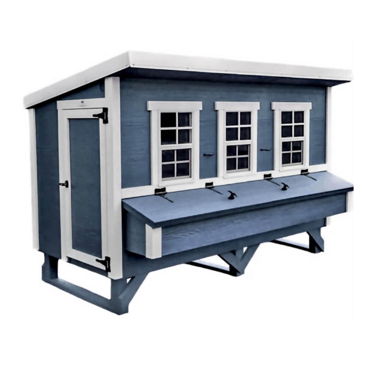 OverEZ XL chicken coop designed for up to 20 chickens, featuring spacious wooden structure with ventilation and secure nesting areas.