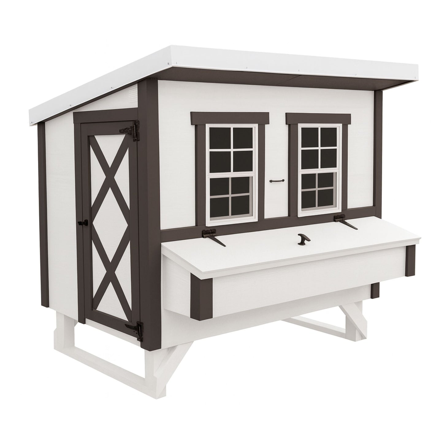 OverEZ large chicken coop with spacious design for up to 15 chickens, featuring sturdy construction and secure outdoor enclosure.