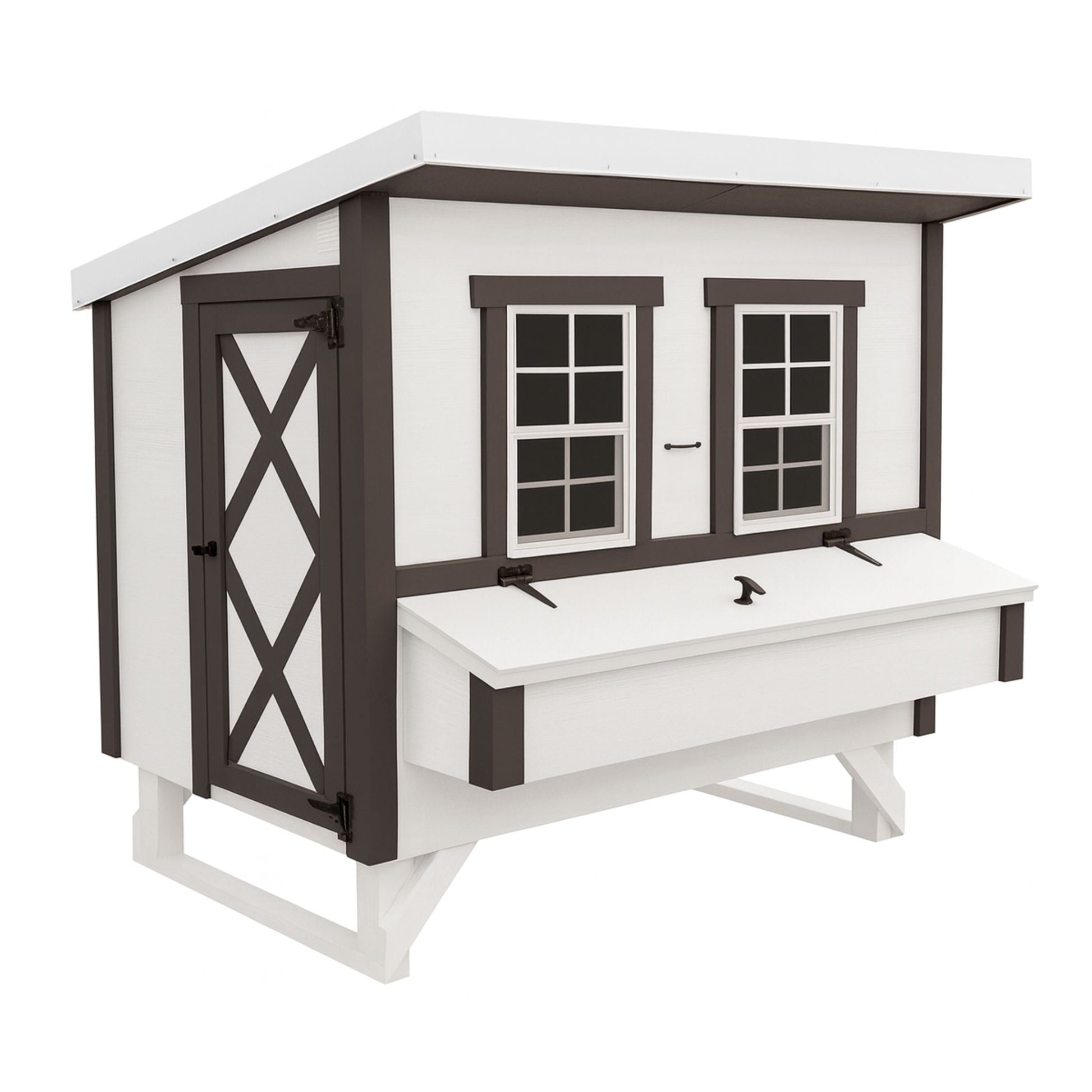 OverEZ large chicken coop with spacious design for up to 15 chickens, featuring sturdy construction and secure outdoor enclosure.