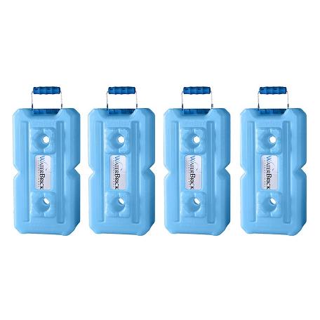 Heaven's Harvest WaterBrick 4 Pack of stackable water storage containers with secure lids and durable plastic construction.