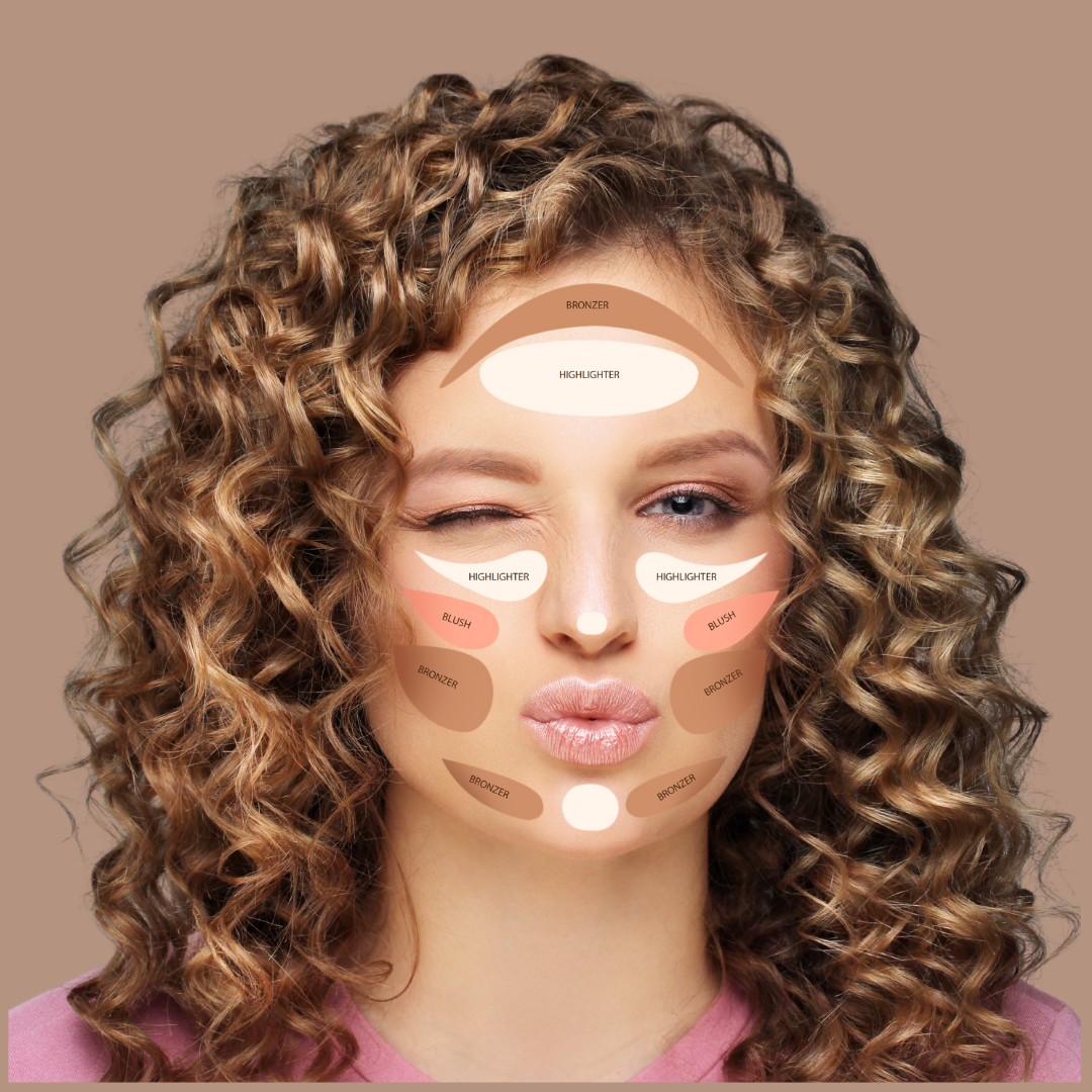 Cream organic bronzer from Taylor Made Organics, shown on a hand demonstrating where to apply for a natural sun-kissed glow.