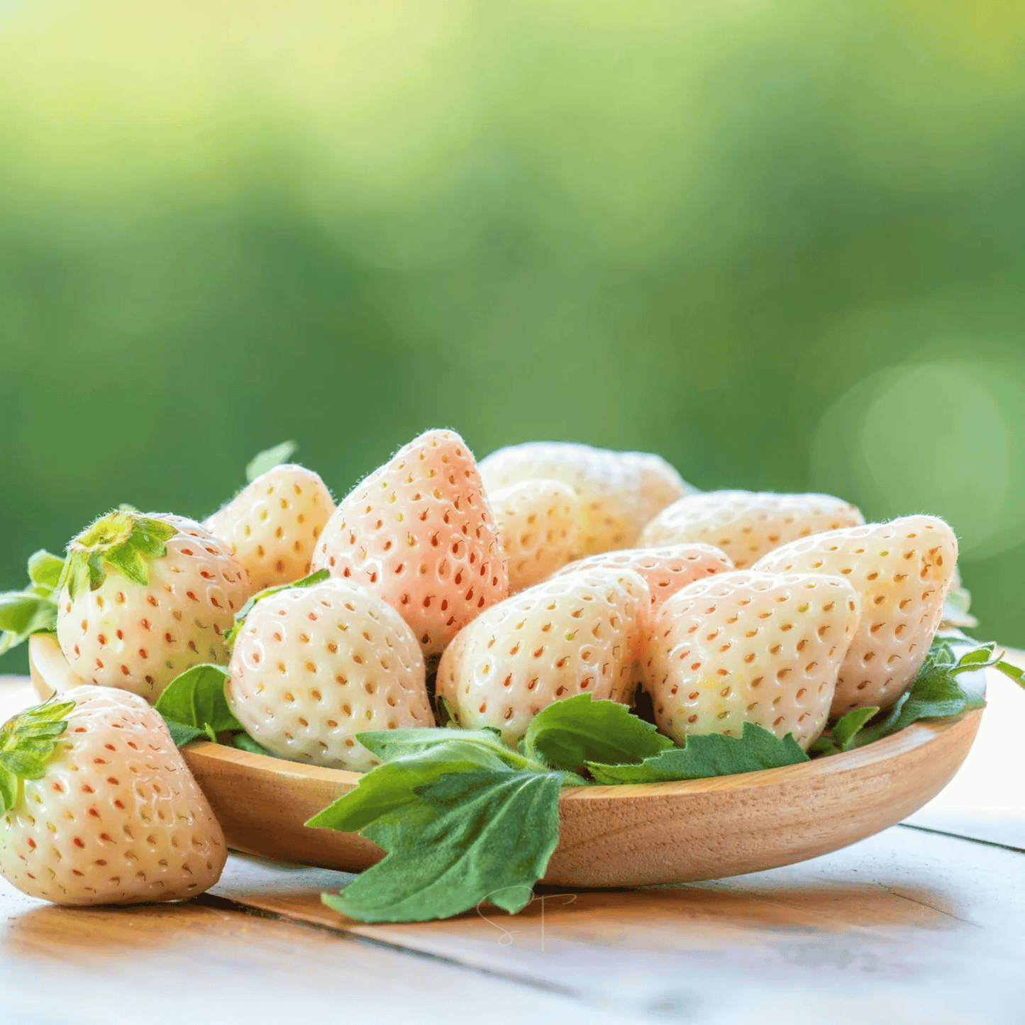 White Soul Strawberry seed packet from Southern Seeds, featuring 100 white strawberry seeds in a plastic bag.
