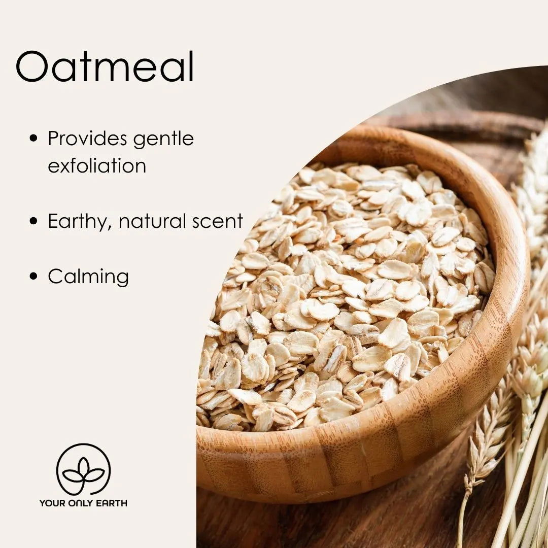 Your Only Earth exfoliator for skin care, showing textured surface with natural ingredients for gentle exfoliation