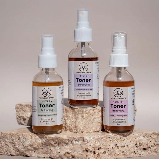 Your Only Earth lavender toner for sensitive, acne-prone skin in a 2 oz bottle, soothing and clarifying skin.