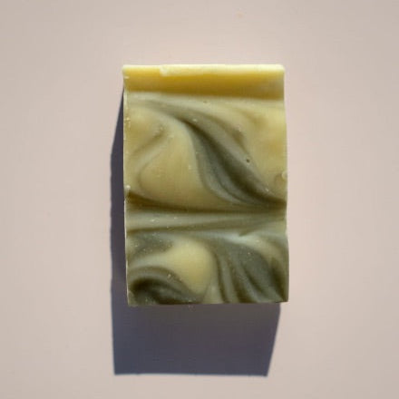 Lavender Mint Soap by Your Only Earth showing a bar of soap with lavender and mint ingredients in natural wrapping.