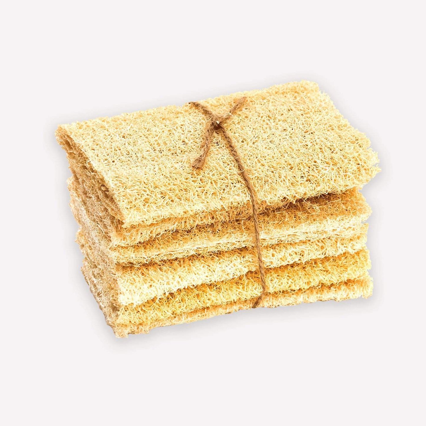 Set of three natural loofah sponges for bath and body cleansing from ZeroWasteStore.com, eco-friendly exfoliating bath sponges.