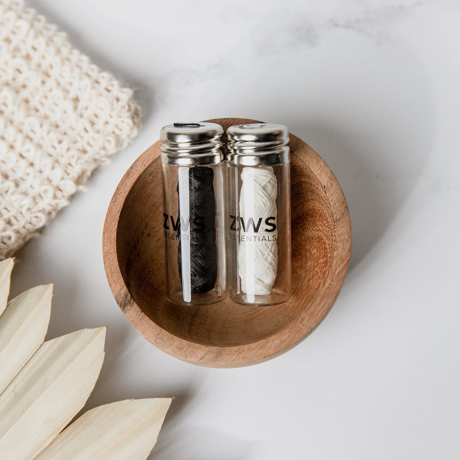 Silk Floss Zero Waste Dental Floss by ZeroWasteStore.com, 30m biodegradable and refillable dental floss in natural packaging.