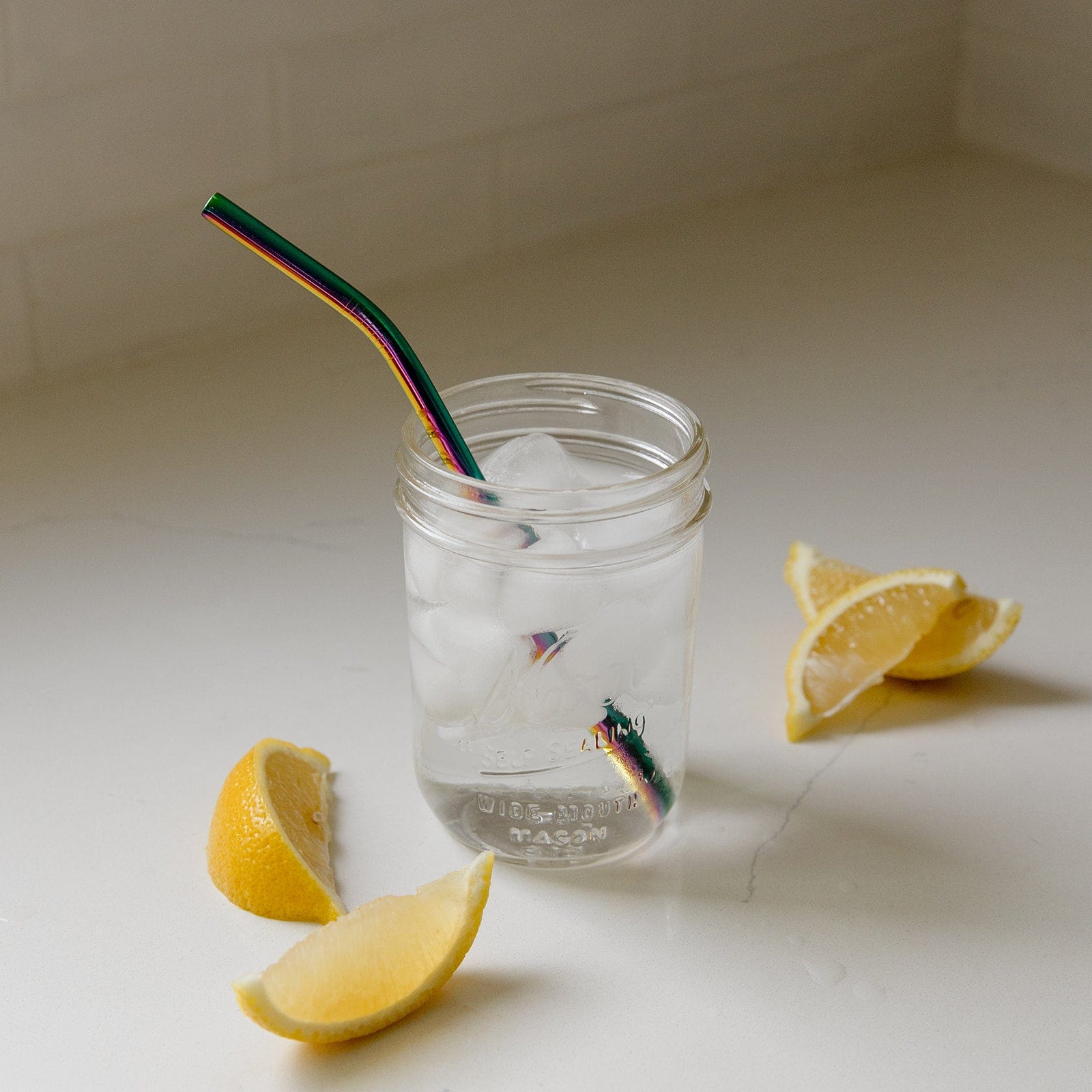Stainless steel drinking straw in straight, bent, or boba style, reusable eco-friendly straw from ZeroWasteStore.com