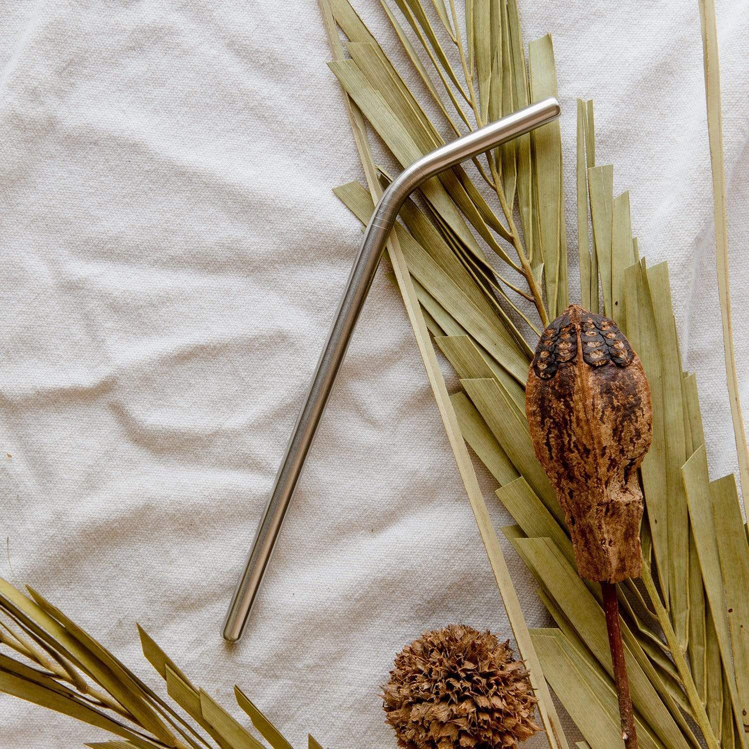 Stainless steel drinking straw in straight, bent, or boba style, reusable eco-friendly straw from ZeroWasteStore.com