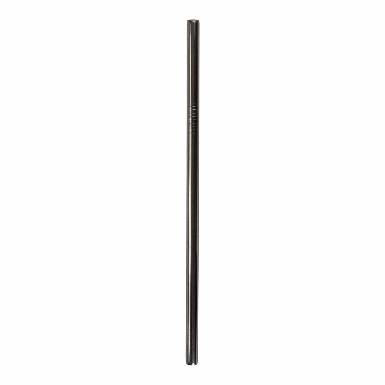 Stainless steel drinking straw in straight, bent, or boba style with a polished finish, designed for reusable eco-friendly use.