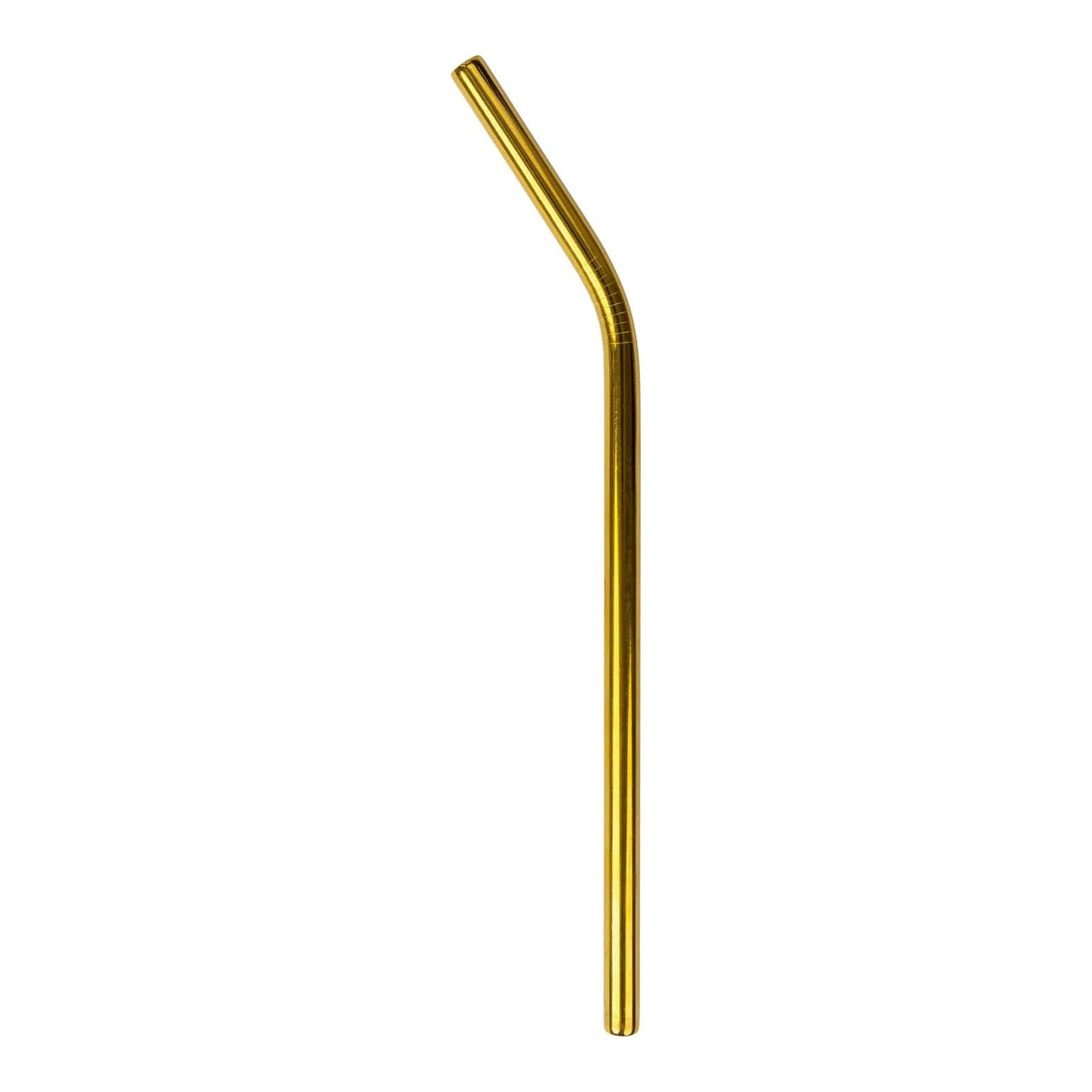 Stainless steel drinking straw in straight, bent, or boba style, designed for reusable eco-friendly beverages.
