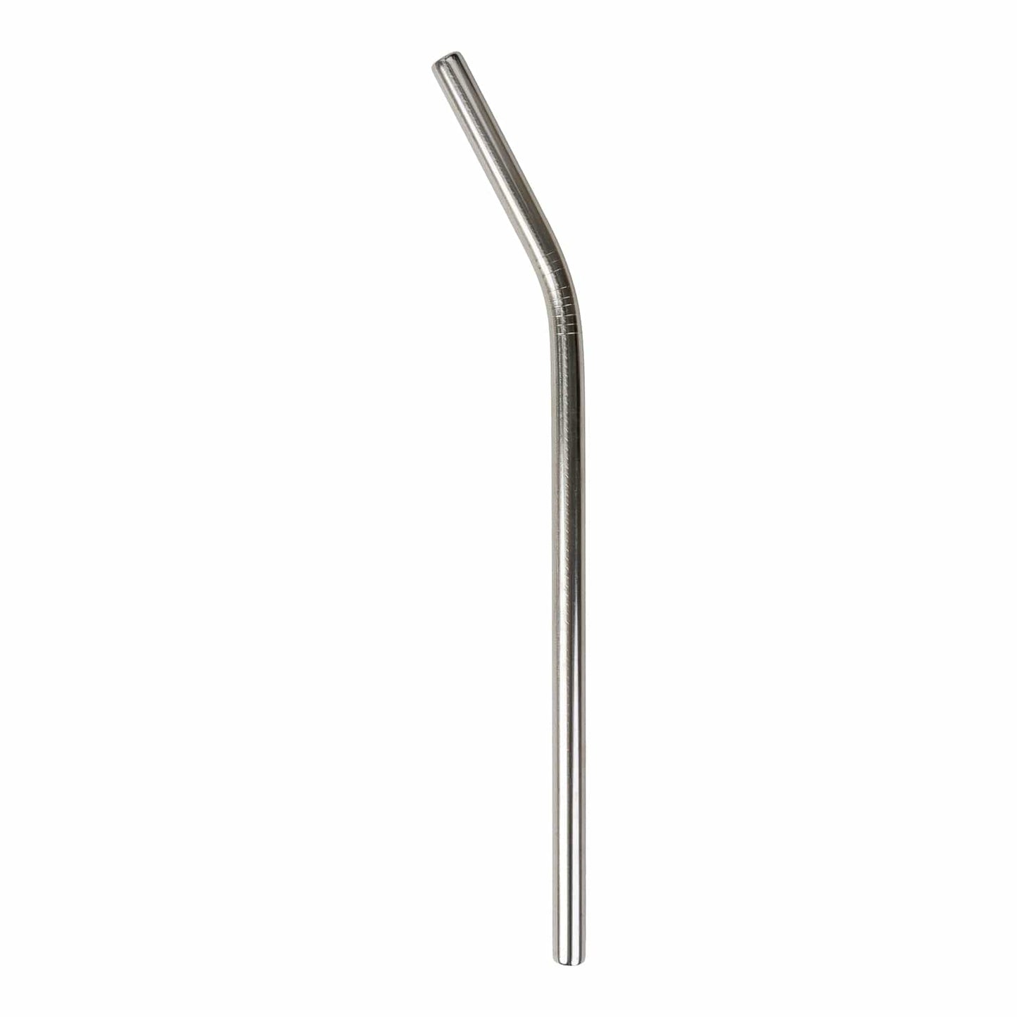 Stainless steel drinking straw in straight and bent styles, ideal for reusable beverage straws by ZeroWasteStore.com