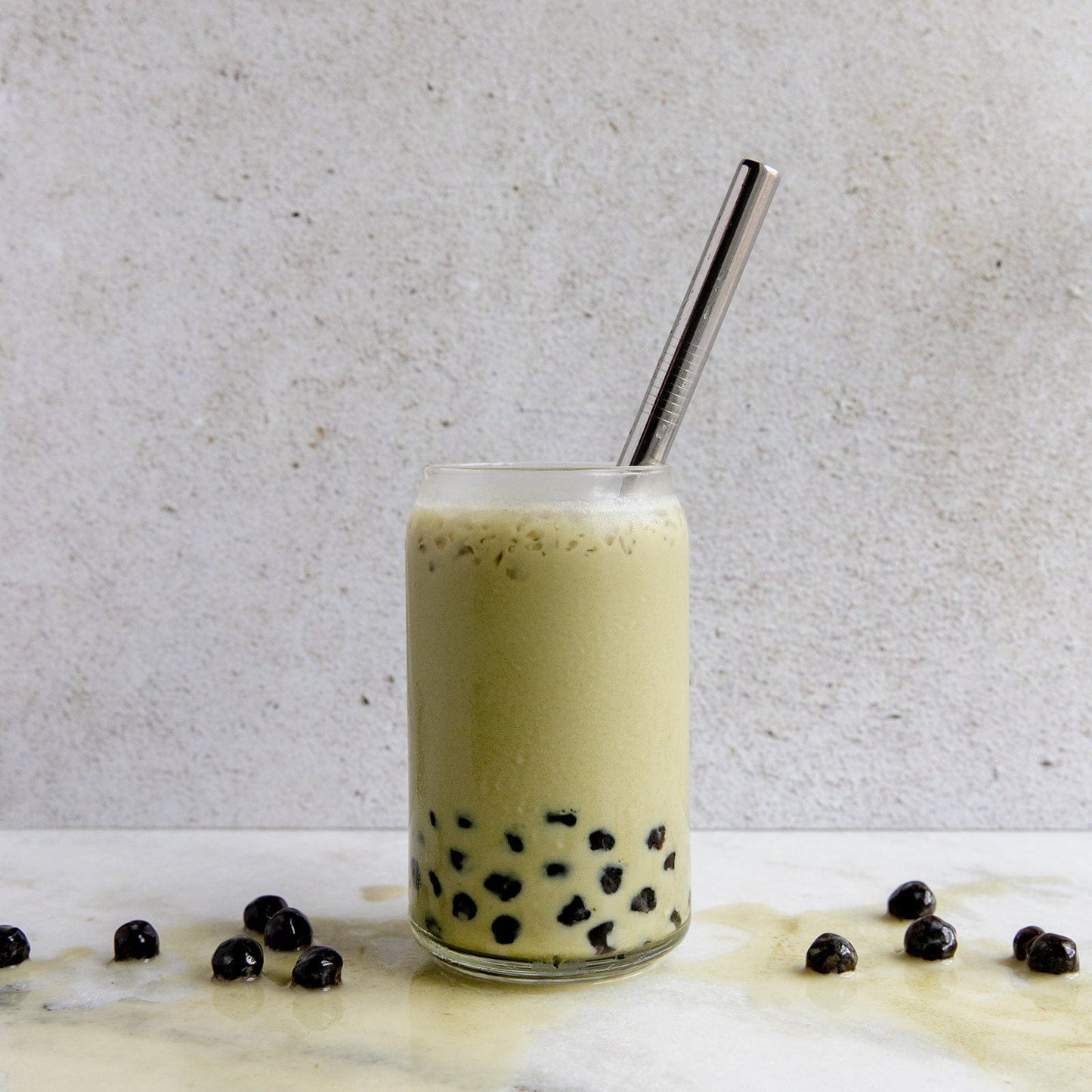 Stainless steel drinking straws in straight, bent, or boba style, reusable and eco-friendly from ZeroWasteStore.com
