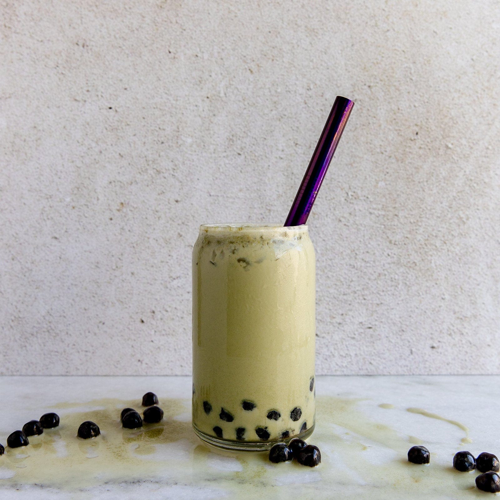 Stainless steel drinking straw in straight, bent, or boba style, perfect for eco-friendly reusable drinkware.