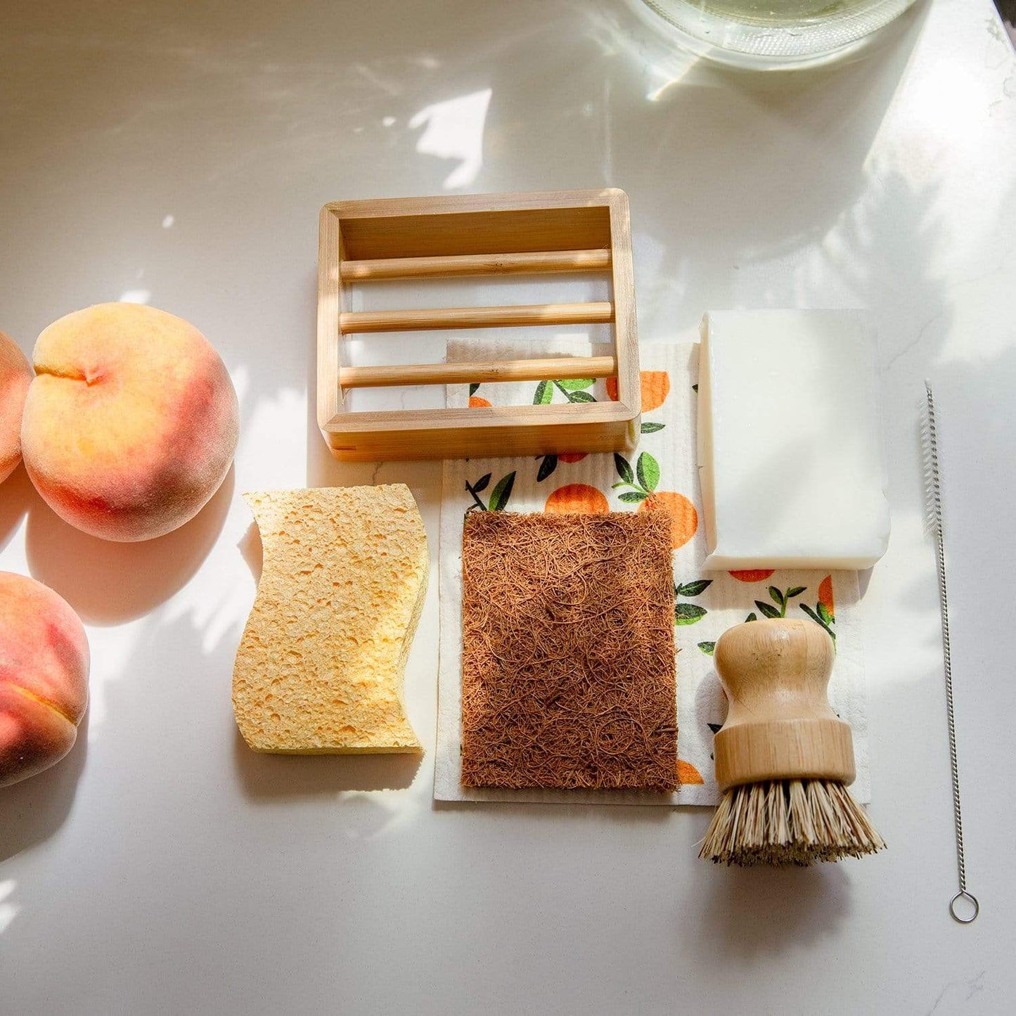 Two cellulose kitchen sponges from ZeroWasteStore.com, eco-friendly household cleaning supplies for dishes and surfaces.