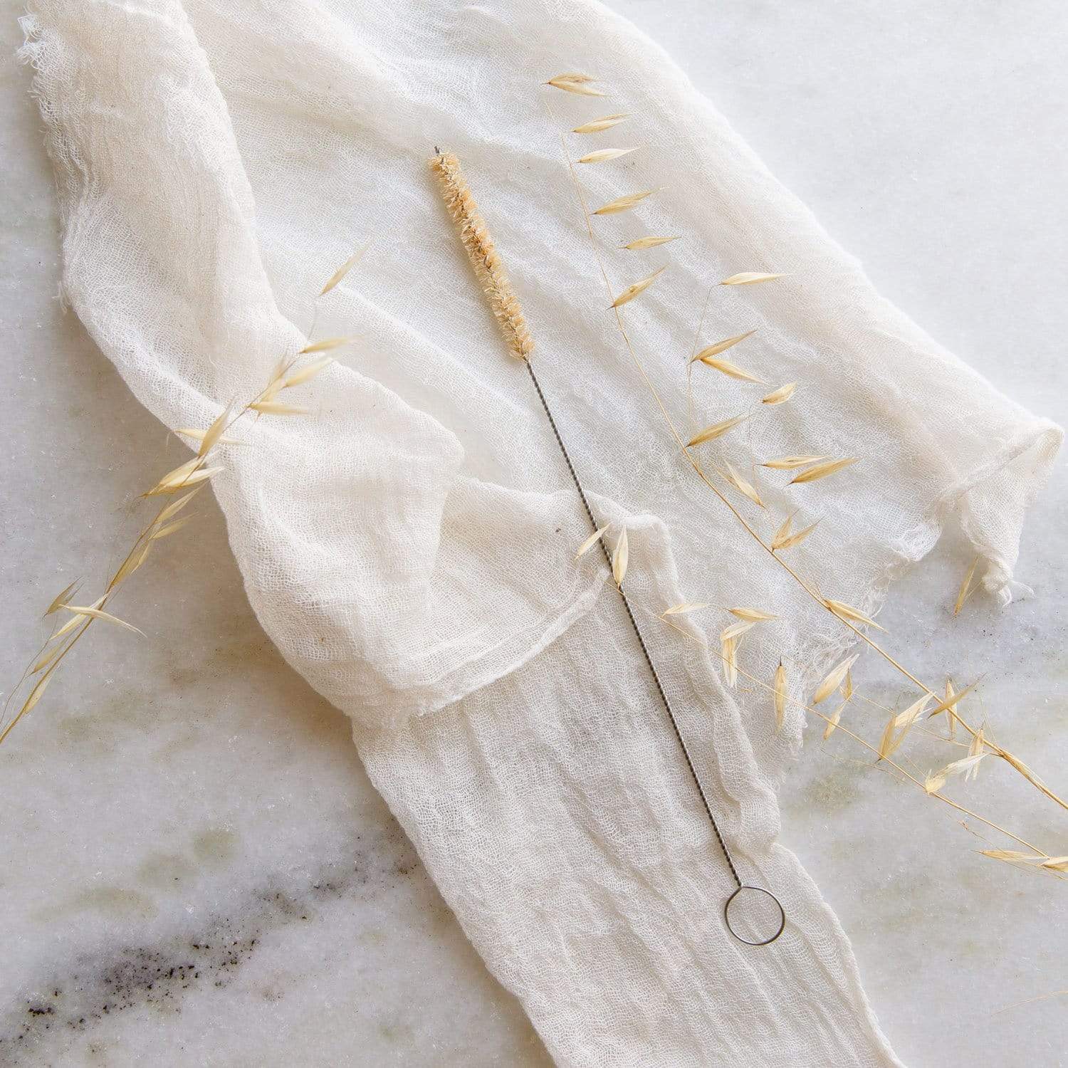 ZeroWasteStore.com straw cleaner for kitchen and dining, with a long, flexible brush for cleaning reusable straws.