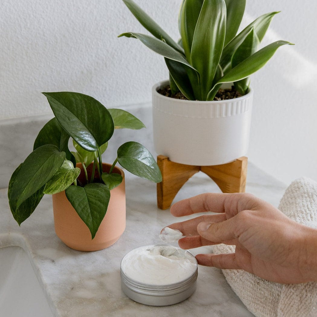 Zero Waste Store deep nourishing body butter and shampoo bar with sun-kissed scent, 4oz, moisturizing lotion and shampoo for all skin types.