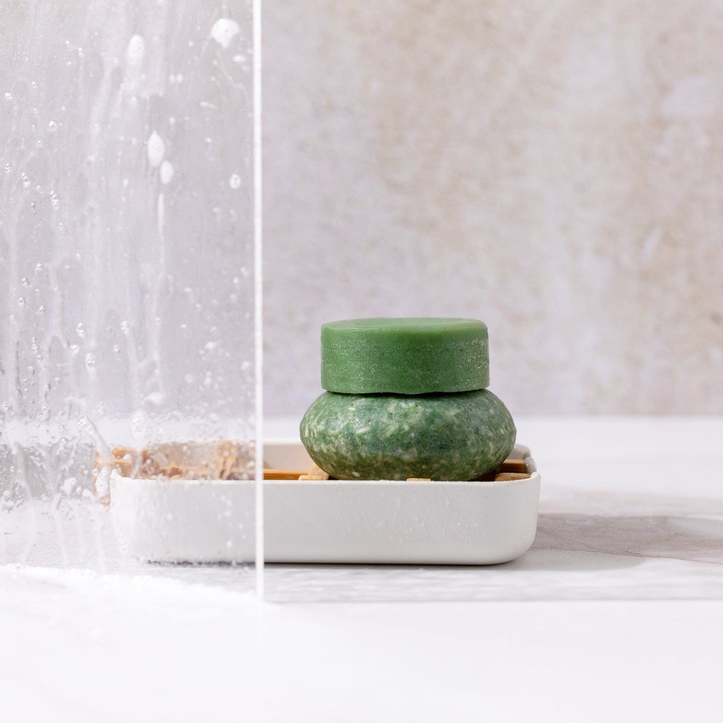 Bloom shampoo and conditioner bar duo with castor oil from ZeroWasteStore, designed to promote hair growth and natural shine.