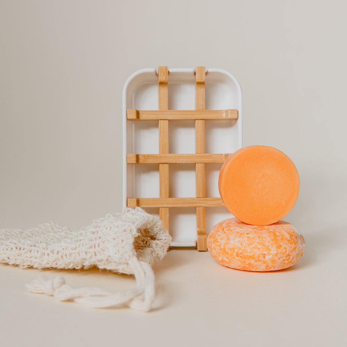 Zero Waste Hair Care Mini Kit with eco-friendly shampoo, conditioner, and soap dish from ZeroWasteStore.com.
