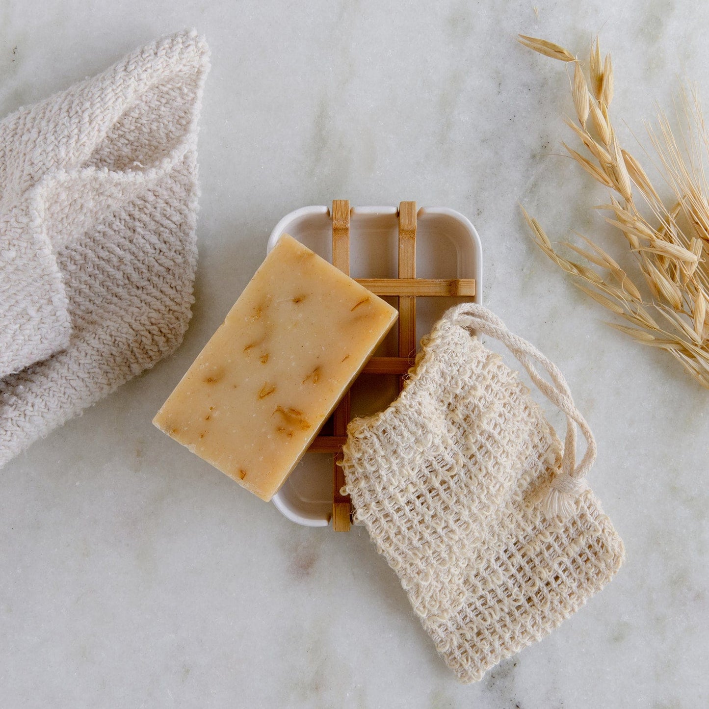Mini soap bar kit featuring coconut milk soap bars from ZeroWasteStore.com, displayed in a natural, eco-friendly packaging.