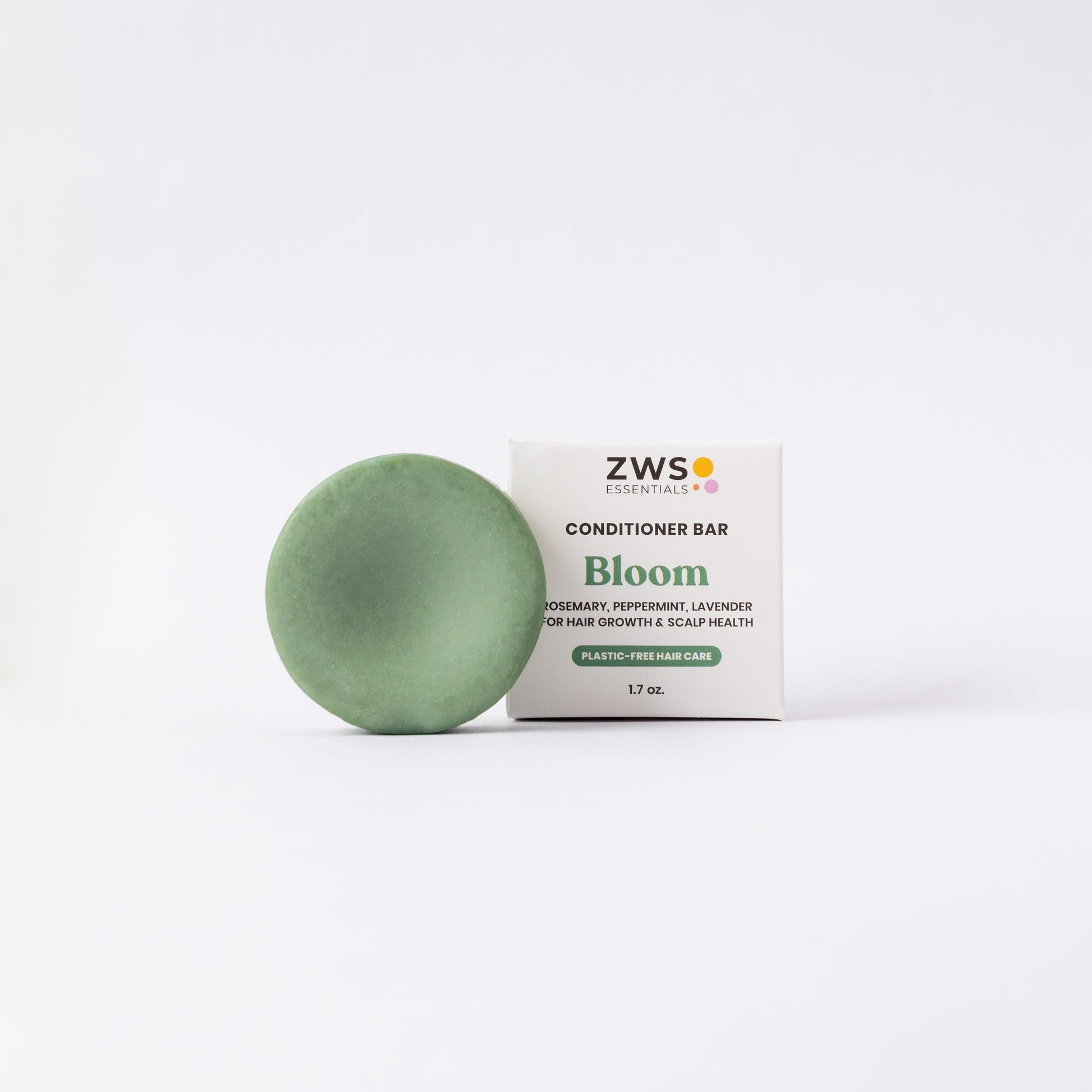 ZeroWasteStore Bloom conditioner bar with castor oil, natural hair conditioner solid block for nourishing hair.
