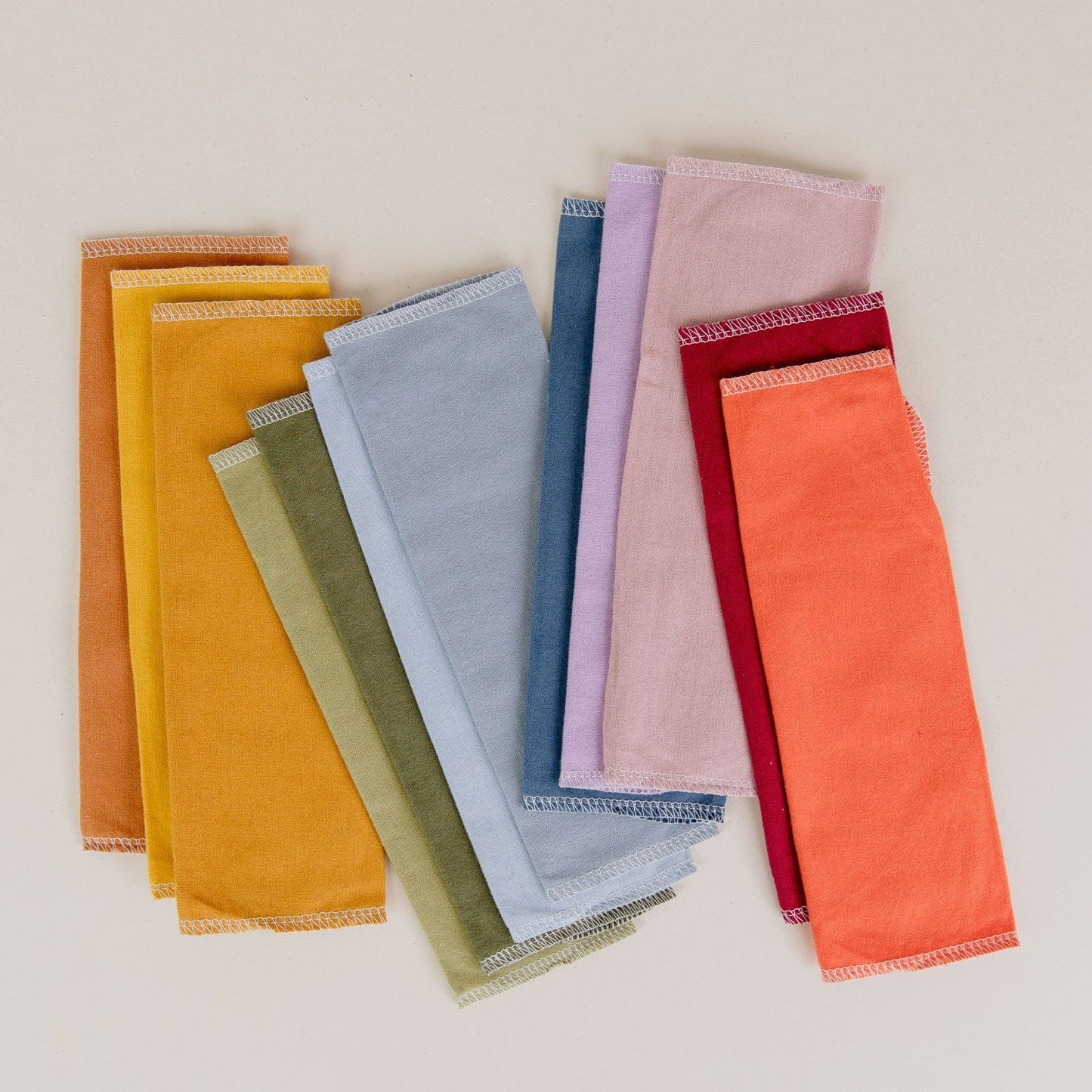 Reusable paper towels by ZeroWasteStore.com, 24-pack of organic cotton unpaper towels, pre-rolled, eco-friendly cleaning cloths.