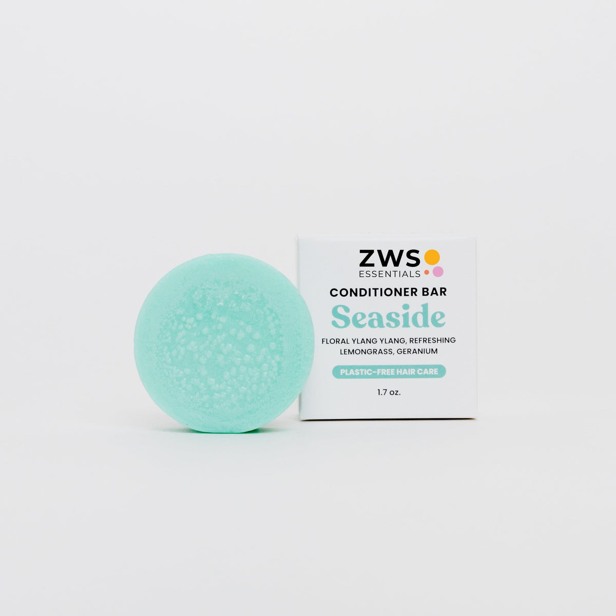 Seaside conditioner bar from ZeroWasteStore.com, eco-friendly solid conditioner for healthy hair, with a natural seaside scent.