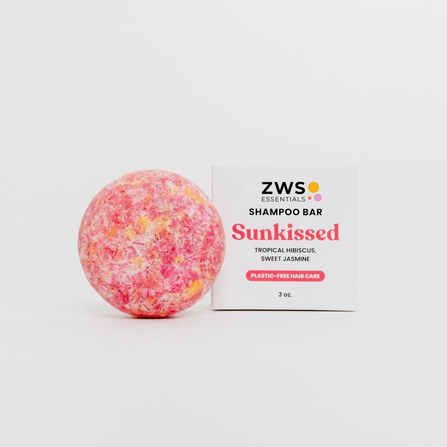 ZeroWasteStore.com Sunkissed Shampoo Bar, natural shampoo with a sunny citrus scent, shown in eco-friendly packaging.